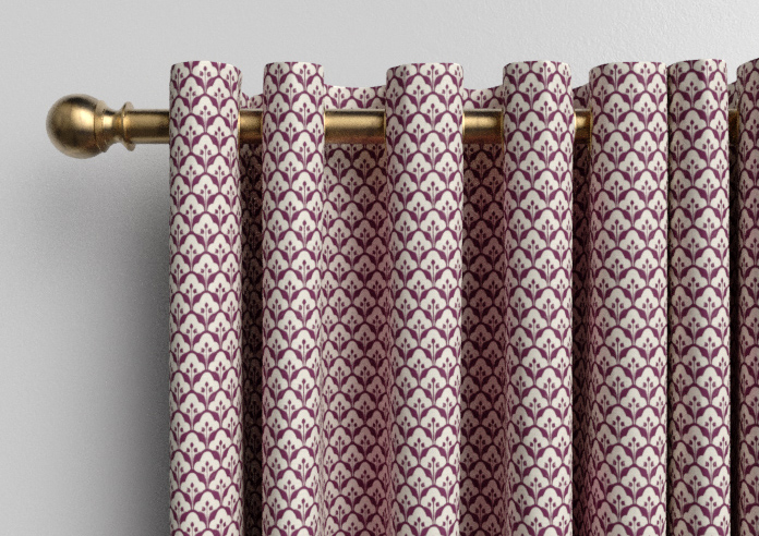 Scallop and Bud, Mulberry - Made to Measure Curtains - Image 12